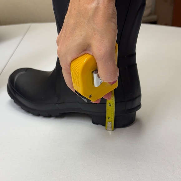 Hunter Black Rain Boots with Gray Knit Cuffs - Picture 6 of 7